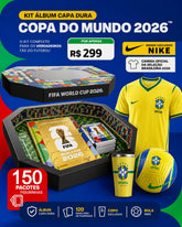 Kit Colecionador Oficial Copa 2026 - Álbum Capa dura + 150 Pacotes de Figurinhas + Brindes