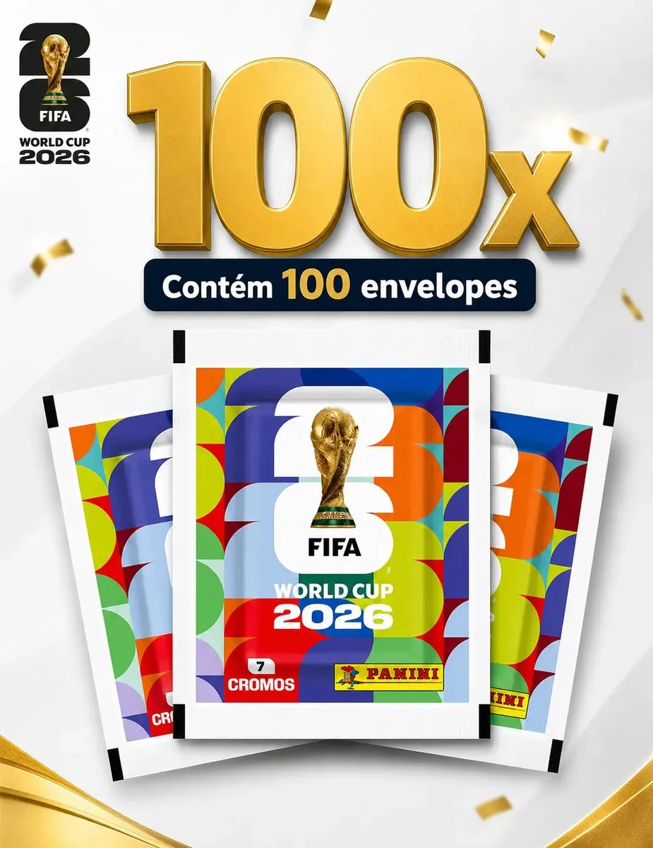 100 Pacotes de Figurinhas Panini Copa Do Mundo Fifa 2026 (700 Unidades)